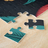 Wilde bloem herhalingspatroon legpuzzel (Zijkant)