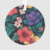 Wilde bloem herhalingspatroon ornament (achterkant)