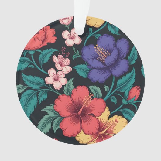 Wilde bloem herhalingspatroon ornament (voorkant)