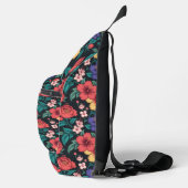 Wilde bloem herhalingspatroon sling bag (Rechts)