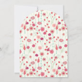 Wilde bloem Het is een meisje Baby Shower Kaart (Achterkant)