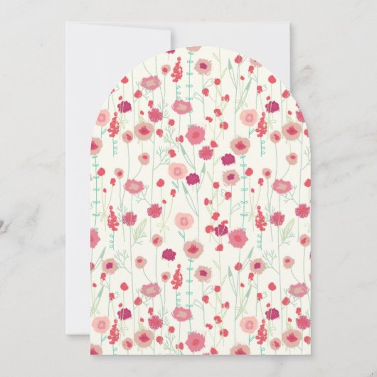 Wilde bloem Het is een meisje Baby Shower Kaart (Achterkant)