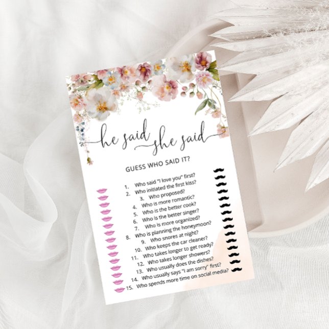 Wilde bloem Hij zei dat ze Vrijgezellenfeest Game  (Creator heeft geüpload)