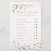 Wilde bloem Hij zei dat ze vrijgezellenfeest wild  (Voorkant / Achterkant)