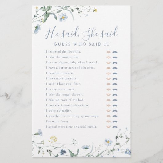 Wilde bloem Hij zei dat ze vrijgezellenfeest wild  (Voorkant)