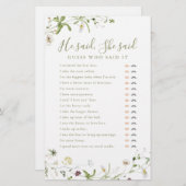 Wilde bloem Hij zei dat ze vrijgezellenfeest wild (Voorkant / Achterkant)