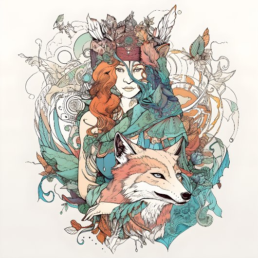 Wilde bloem Hiking Boot: Voel de vrijheid! | Styli Ronde Sticker