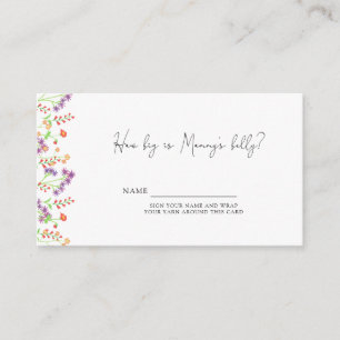 Wilde bloem Hoe groot is mama's buik? Informatiekaartje