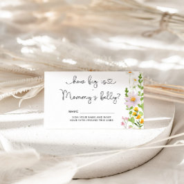 Wilde bloem hoe groot is mama's buikomheining informatiekaartje