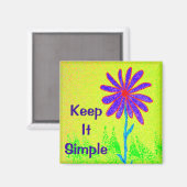 Wilde bloem houdt het eenvoudig magneet (Voorkant / Achterkant)