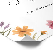Wilde bloem in bloem Aangepaste tekstrek Poster (Hoek)