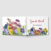 Wilde bloem in Bloom Whimsical Floral Baby shower Gastenboek (Volledig)