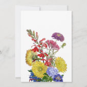 Wilde bloem in de Waterverf Bloom Floral Baby show Kaart (Achterkant)