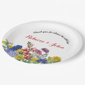 Wilde bloem in de Waterverf Bloom Floral Baby show Papieren Bordje (Gekanteld)