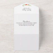 Wilde bloem in één Baby shower All In One Uitnodiging (Buitenkant)