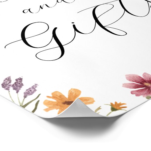 Wilde bloem in Kaarten en cadeaubonborden Poster (Hoek)