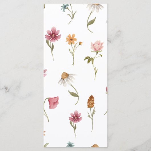 Wilde bloem in menu Bloom (Achterkant)