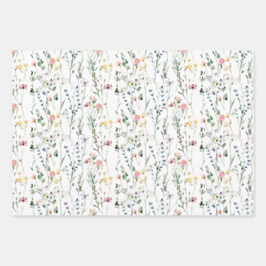 Wilde bloem inpakpapier vel (Voorkant)