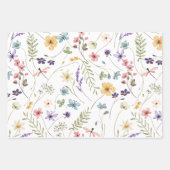 Wilde bloem inpakpapier vel (Voorkant 3)