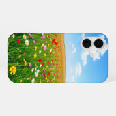 Wilde bloem iPhone 16 hoesje (Achterkant horizontaal)