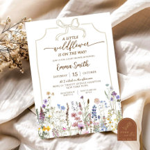 Wilde bloem is op komst Baby Shower