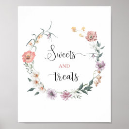 Wilde bloem is op komst Lente Baby Shower Poster