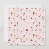 Wilde bloem is op weg bedankkaartjes bedankkaart (Achterkant)