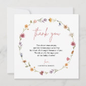 Wilde bloem is op weg bedankkaartjes bedankkaart (Voorkant)