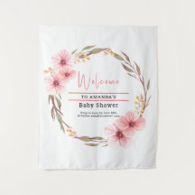 Wilde Bloem Is Op Weg Roze Baby Shower