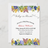 Wilde bloem jongen meisje baby in bloei shower kaart (Voorkant)