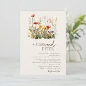 Wilde bloem  kaart (Staand voorkant)