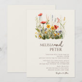Wilde bloem  kaart (Voorkant / Achterkant)