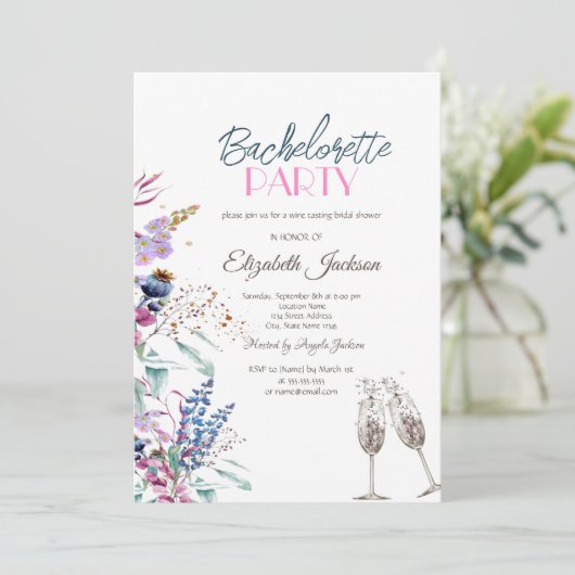 Wilde bloem kaart (Staand voorkant)