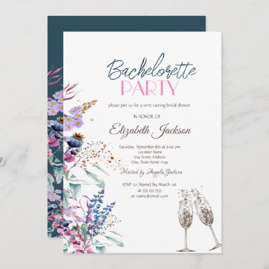 Wilde bloem kaart (Voorkant / Achterkant)