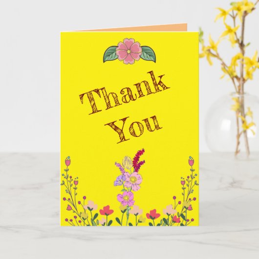 Wilde bloem kaart (Gele Bloem)