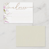 Wilde bloem | Kaart advies Baby shower (Voorkant / Achterkant)