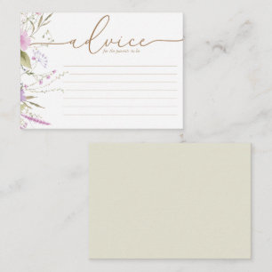 Wilde bloem   Kaart advies Baby shower