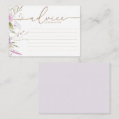 Wilde bloem | Kaart advies Baby shower (Voorkant / Achterkant)