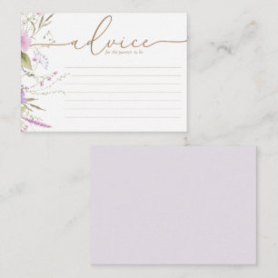 Wilde bloem   Kaart advies Baby shower