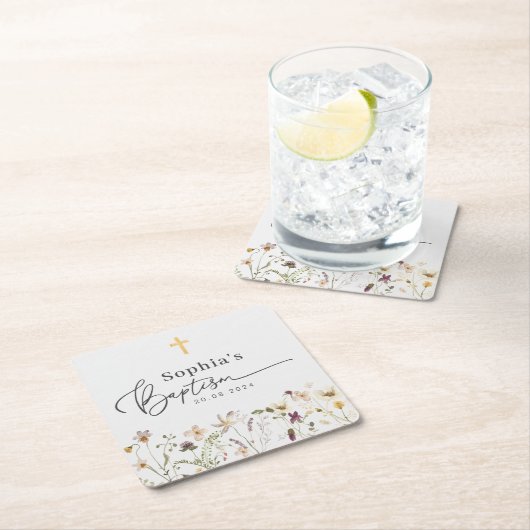 Wilde bloem kartonnen onderzetters (Insitu)