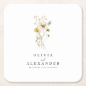 Wilde bloem kartonnen onderzetters (Voorkant)