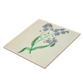 Wilde bloem Keramische keuken Teile vergeet me nie Tegeltje (Zijkant)