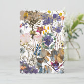 Wilde bloem Klage Uitnodiging (Staand voorkant)