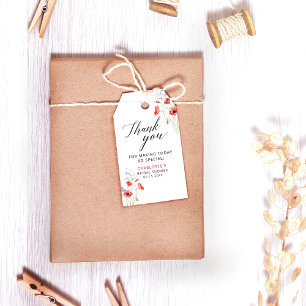 Wilde Bloem Klaproos Dank Je Bruidsdouche Cadeaulabel