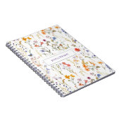 Wilde bloem kleurrijk notitieboek (Rechterzijde)