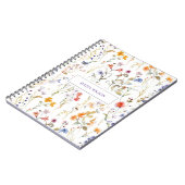 Wilde bloem kleurrijk notitieboek (Linkerzijde)