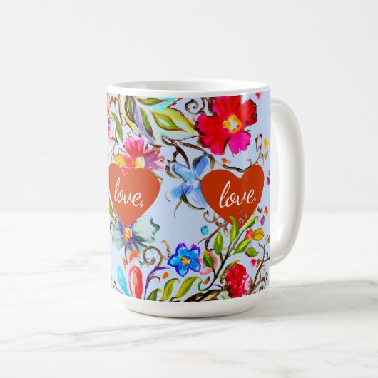 Wilde bloem koffiemok (Voorkant rechts)