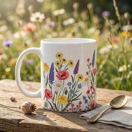 Wilde Bloem Koffiemok: Vintage Botanische Bloem Koffiemok