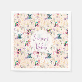 Wilde Bloem & Kolibrie Zomer Vibes Servet