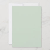 Wilde Bloem Korenbloem Munt Blad Bruiloft Kaart (Achterkant)